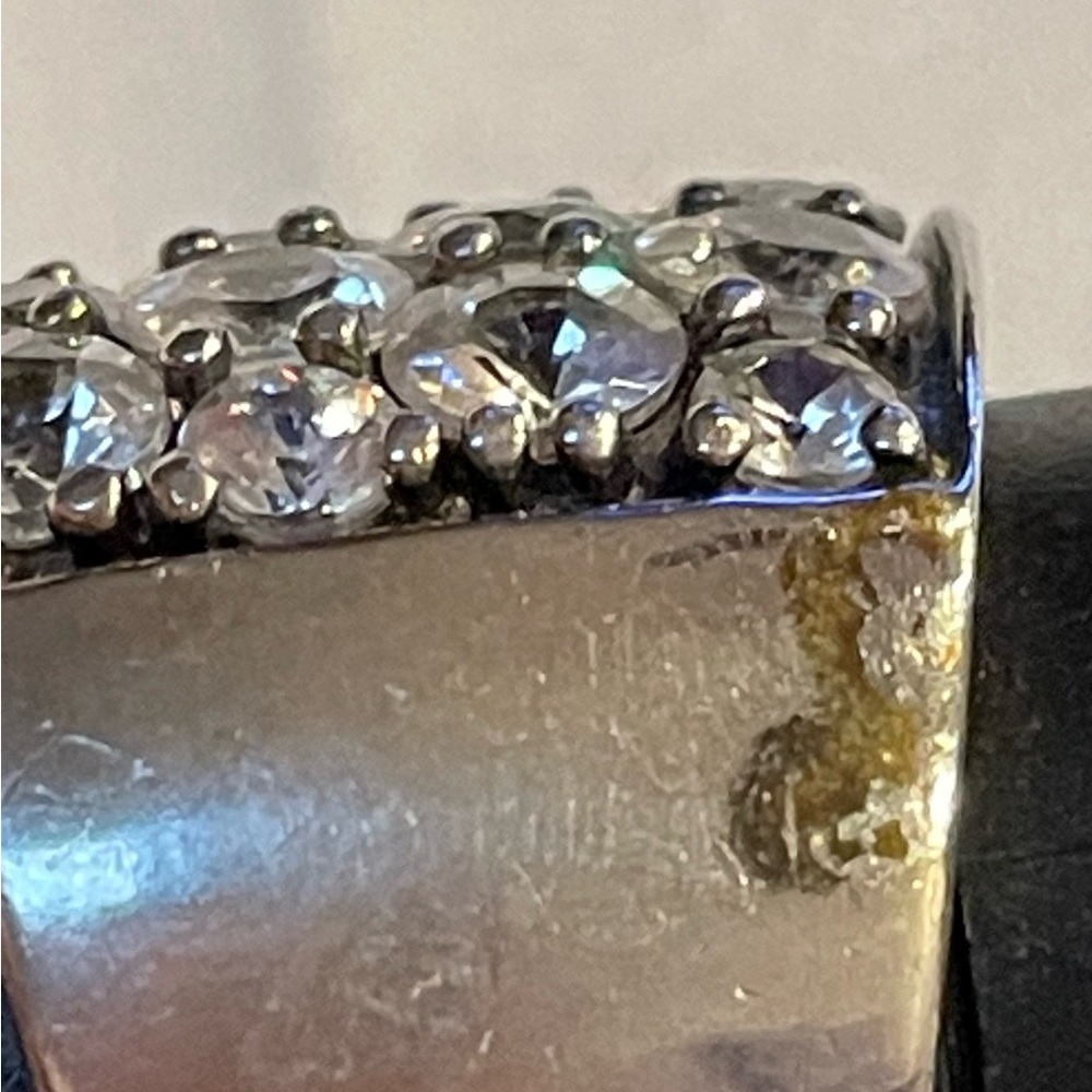 Jtv Silver Silver Crystal Statement Ring - image 5